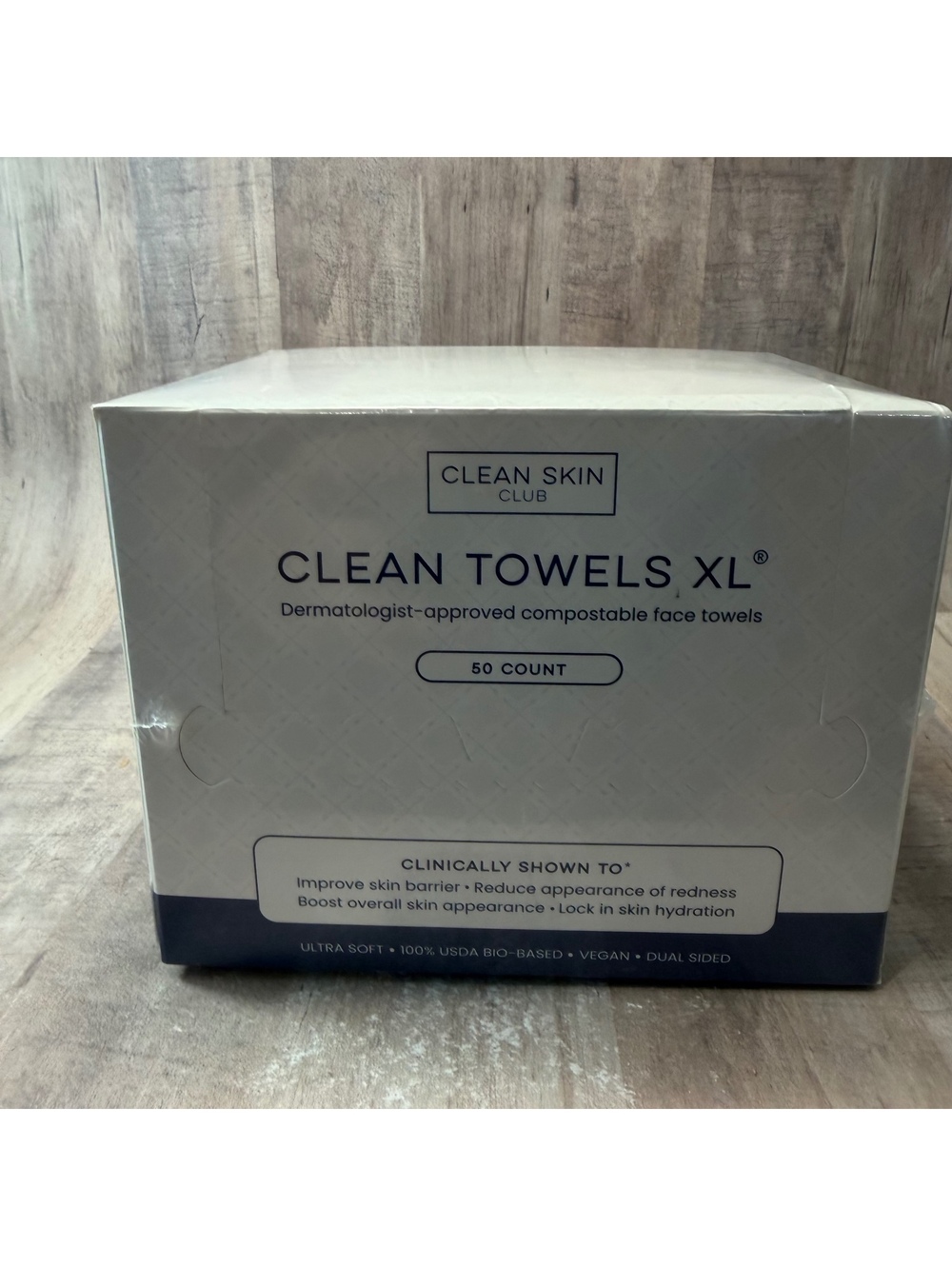 Clean Skin Club Clean Towels XL Single Use Facial Towels 50 Count Sealed